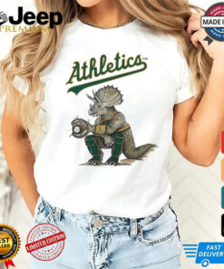 Oakland Athletics Tiny Turnip Infant Triceratops Raglan T Shirt