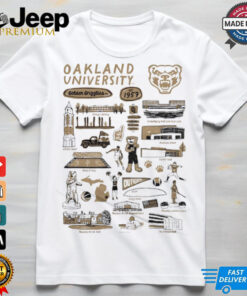 Oakland Golden Grizzlies Vive La Fete Impressions Artwork shirt featuring bold graphic design and vibrant colors, perfect for sports fans and art lovers.