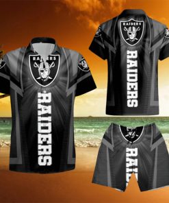 Oakland Raiders For Fan Hawaiian Shirt And Short