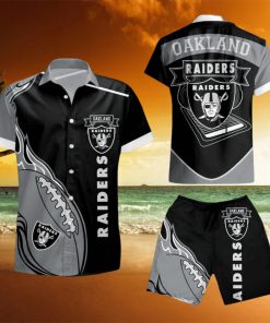 Oakland Raiders Hawaiian Shirt And Short Summer Shirt