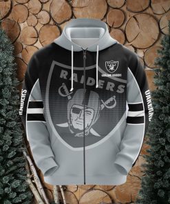 Oakland Raiders NFL Grey 3D Hoodie Zip Hoodie For Men And Women Sport Gift