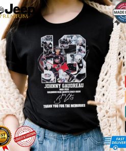 Official 13 Johnny Gaudreau 1993 2024 Thank You For The Memories Signature Shirt