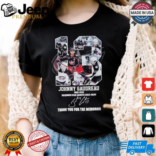 Official 13 Johnny Gaudreau 1993 2024 Thank You For The Memories Signature Shirt