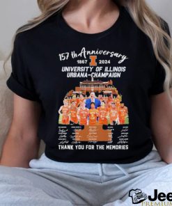 Official 157 Th Anniversary 1867 2024 Illinois Fighting Illini University Of Illinois Urbana Champaign Thank You For The Memories Shirt