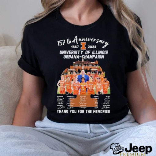 Official 157 Th Anniversary 1867 2024 Illinois Fighting Illini University Of Illinois Urbana Champaign Thank You For The Memories Shirt