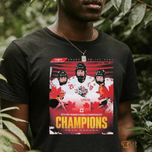 Official 2024 IIHF Women’s World Championship Team Canada Champions Shirt