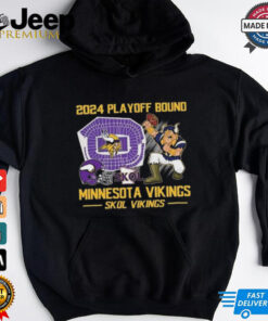Official 2024 Playoff Bound Minnesota Vikings Skol Vikings Mascot Shirt