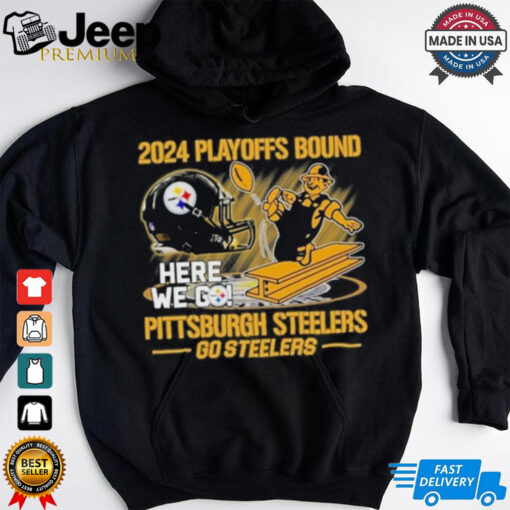 Official 2024 Playoffs Bound Pittsburgh Steelers Go Steelers Unisex T Shirt