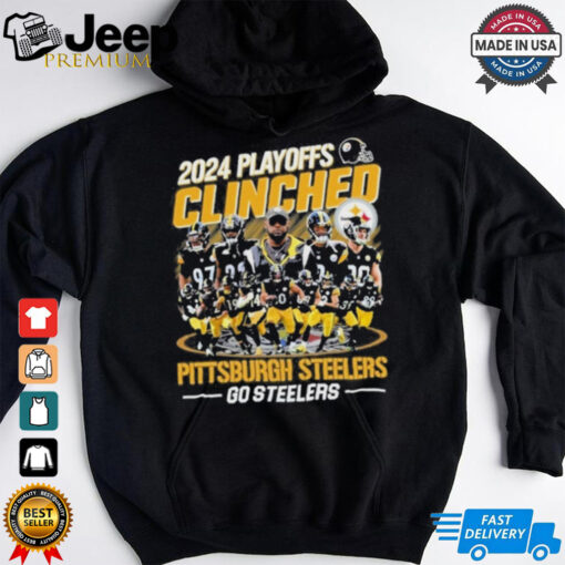 Official 2024 Playoffs Clinched Pittsburgh Steelers Go Steelers Unisex T Shirt