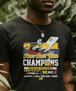 Official 2024 Rose Bowl Game Champions Michigan Wolverines Beat Alabama Undefeated 14 0 Shirt