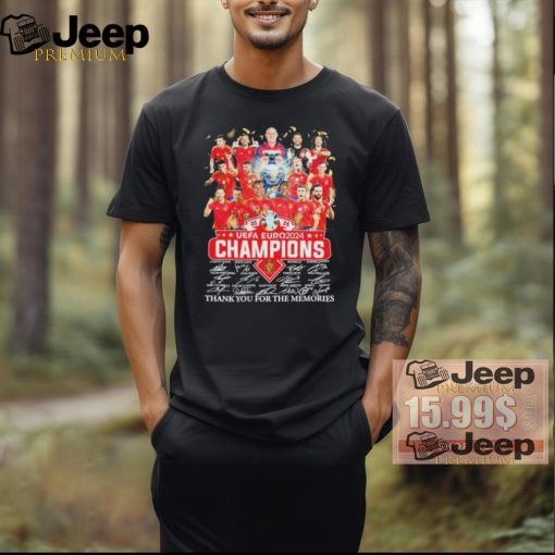 Official 2024 Spain UEFA Euro Champions Signature Thank You For The Memories Unisex T Shirt