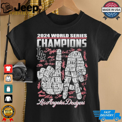 Official 2024 World Series Champions Signature Los Angeles Dodgers Unisex T Shirt