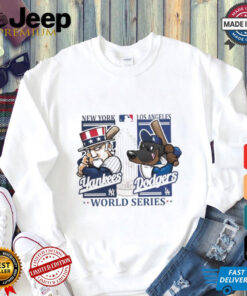 Official 2024 World Series New York Yankees Dandy vs Mascot Los Angeles Dodgers Matchup Shirt