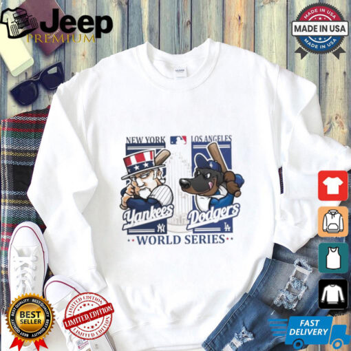 Official 2024 World Series New York Yankees Dandy vs Mascot Los Angeles Dodgers Matchup Shirt