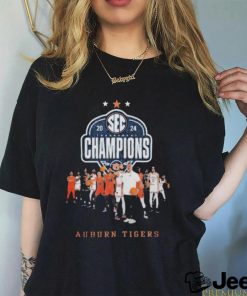 Official 2024 sec men’s basketball tournament champions auburn all teams shirt