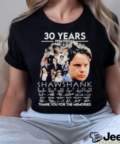 Official 30 Years 1994 2024 Shawshank Redemption Thank You For The Memories Signatures Shirt