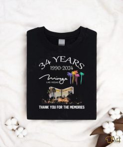 Official 34 Years 1990 2024 Mirage Las Vegas Thank You For The Memories Signature shirt