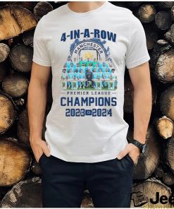 Official 4 In A Row Manchester City Premier League Champions 2023 2024 shirt