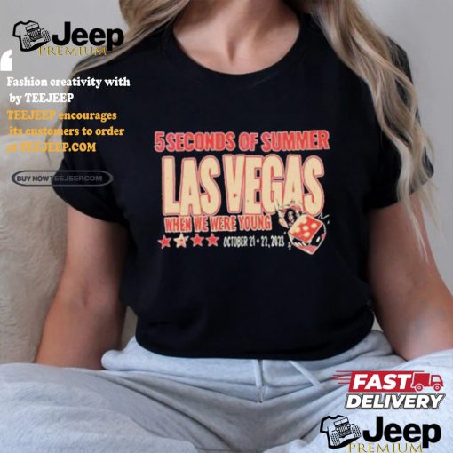 Official 5 Seconds Of Summer Las Vegas When We Were Young Dice T Shirts