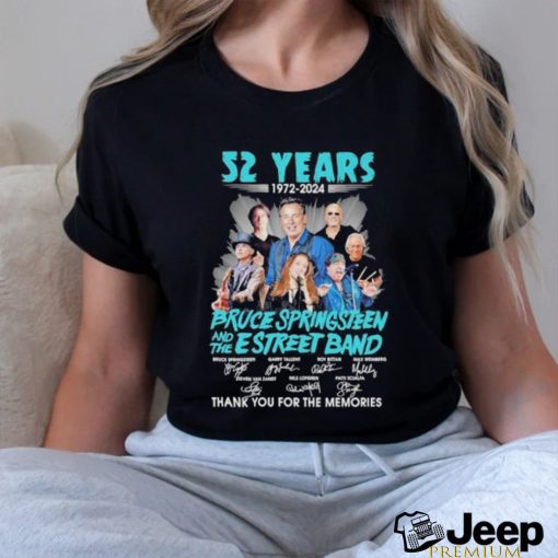 Official 52 Years 1972 2024 Bruce Springsteen And The E Street Band Thank You For The Memories T Shirt