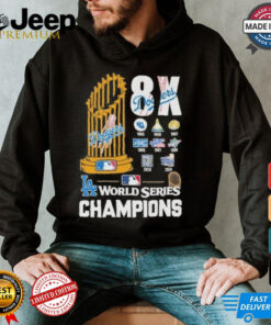 Official 8X World Series Champions Trophy Los Angeles Dodgers Shirt