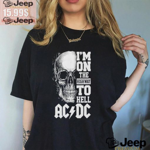 Official ACDC I Am On The Highway To Hell Rock On T Shirt