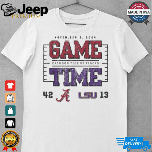 Official Alabama Crimson Tide Wins Lsu Tigers 2024 Game Time Final Score 42 13 Shirt