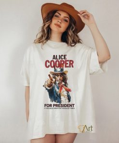 Official Alice cooper for president a troubled man for troubled times shirt