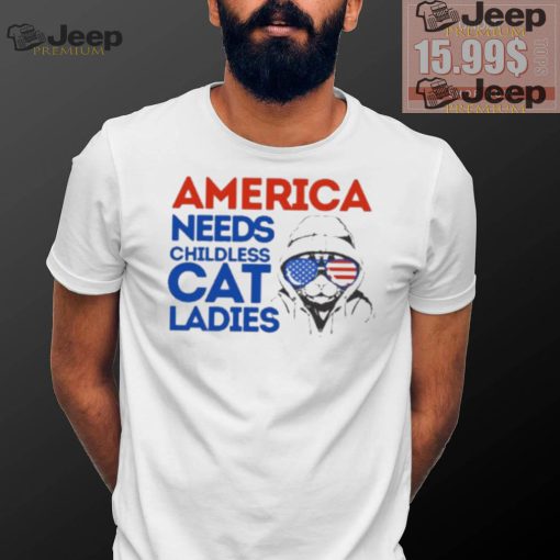 Official America Needs Childless Cat Lady Kamala Harris 2024 T Shirt