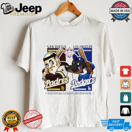 Official American League Divisional San Diego Padres vs Los Angeles Dodgers mascot shirt