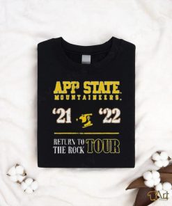 Official App State Mountaineers 21 22 Return To The Rock Tour T shirt