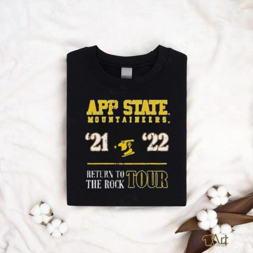 Official App State Mountaineers 21 22 Return To The Rock Tour T shirt