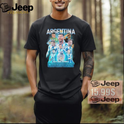 Official Argentina 2024 Copa America Champions T Shirt