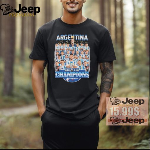 Official Argentina National Team Champions Copa America USA 2024 T Shirt