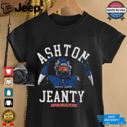 Official Ashton Jeanty Boise State Broncos Football Signature Painting T shirt