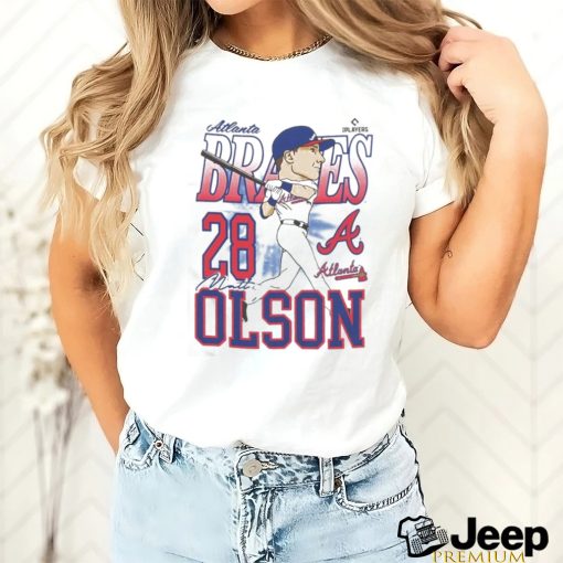 Official Atlanta Braves Matt Olson Caricature Baseball Shirt