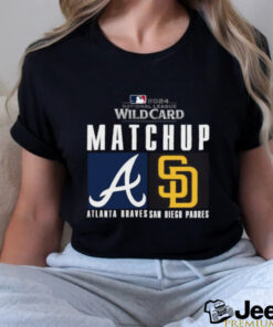 Official Atlanta Braves vs. San Diego Padres 2024 MLB NL Wild Card Matchup T Shirt