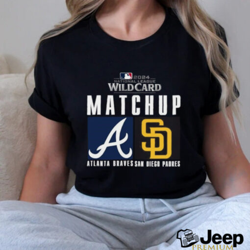 Official Atlanta Braves vs. San Diego Padres 2024 MLB NL Wild Card Matchup T Shirt