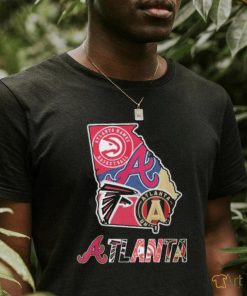 Official Atlanta Map Sports Teams Logo Shirt