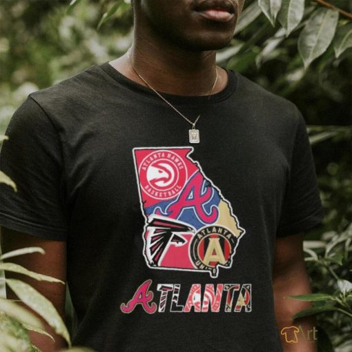 Official Atlanta Map Sports Teams Logo Shirt