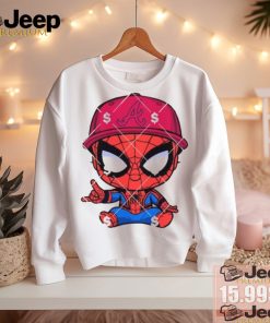 Official Baby Spiderman Atlanta Braves Baseball Shirt