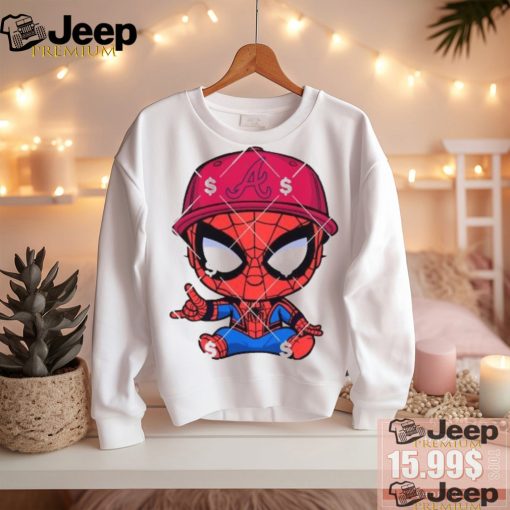 Official Baby Spiderman Atlanta Braves Baseball Shirt