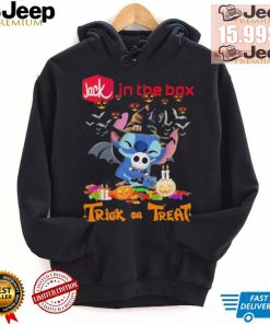 Official Baby Stitch Hug Baby Jack Skellington Jack in the Box Trick Or Treat Halloween 2024 shirt