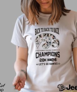 Official Back To Back To Back Big Ten Women’s Basketball Tournament Champions 2024 Iowa Hawkeyes Shirt