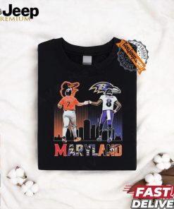 Official Baltimore Orioles Jackson Holliday Baltimore Ravens Lamar Jackson Stars Signatures shirt