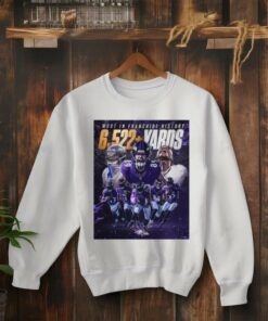 Official Baltimore Ravens NFL Jackson Andrews Flowers Agholor Likely Henry Most In Franchise History 6,522 Yards Poster t shirt