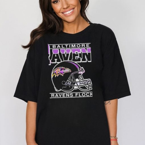 Official Baltimore ravens flock helmet shirt