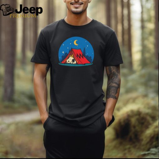 Official Beagle Snoopy and Woodstock Camping t shirt