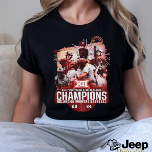 Official Big 12 Conference Regular Season Champions Okalahoma Sooners Baseball 2024 T Shirt