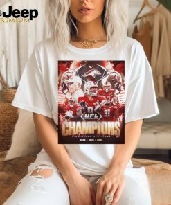 Official Birmingham Stallions Three Peat And First Ever UFL Champions 2022 2024 Players Poster t shirt